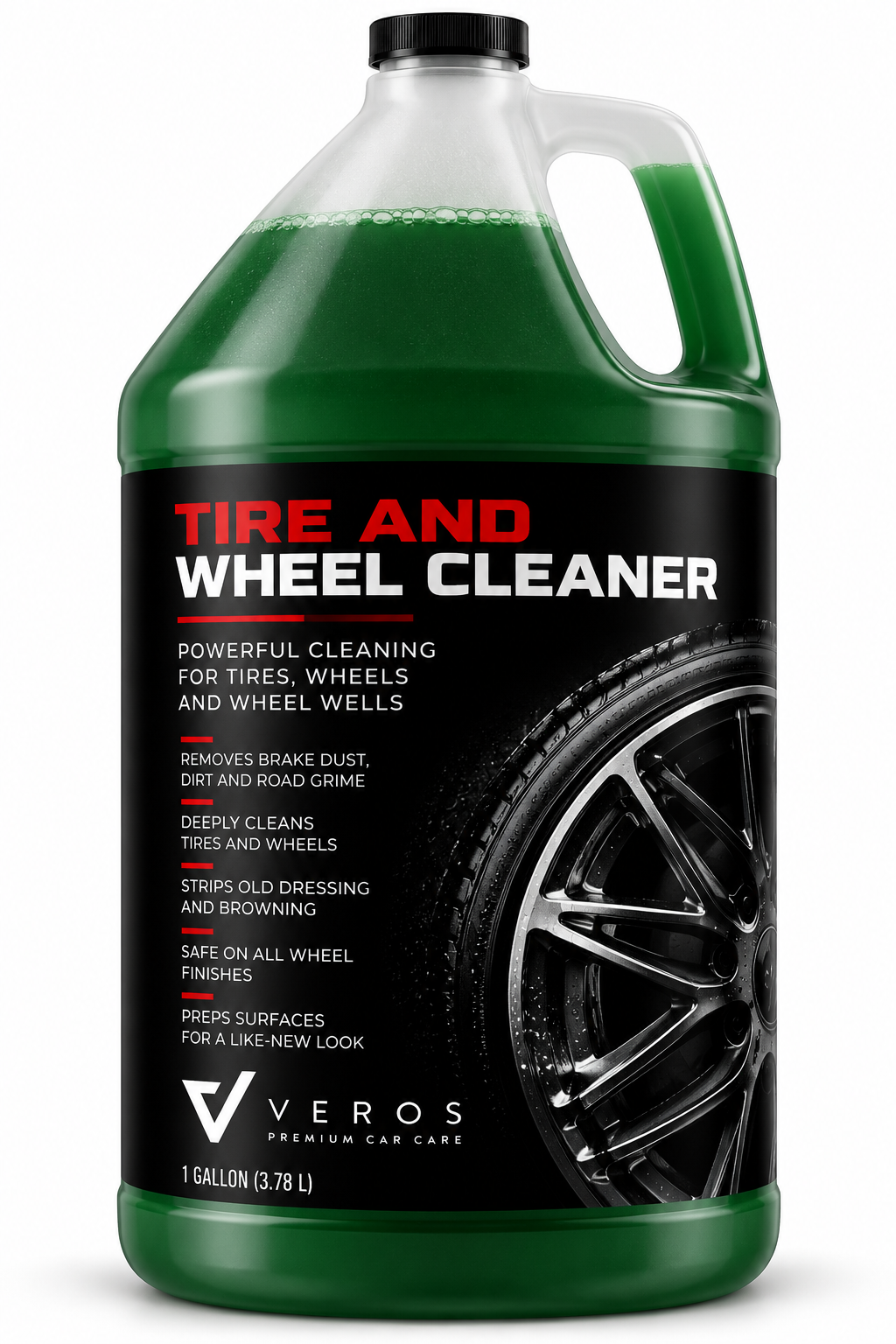 Veros Tire and Wheel Cleaner label detail