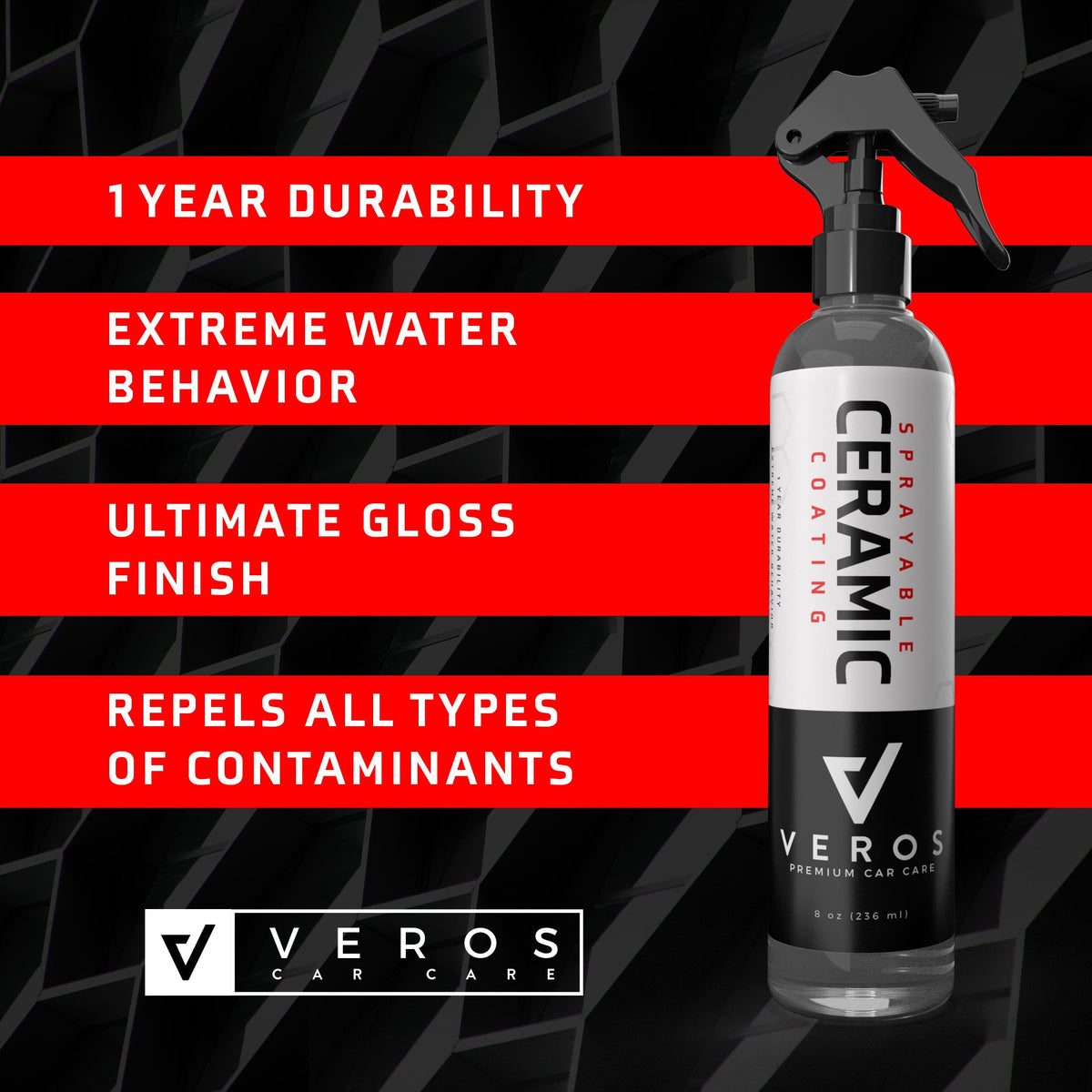 Veros Sprayable 1 Year Ceramic Coating label detail