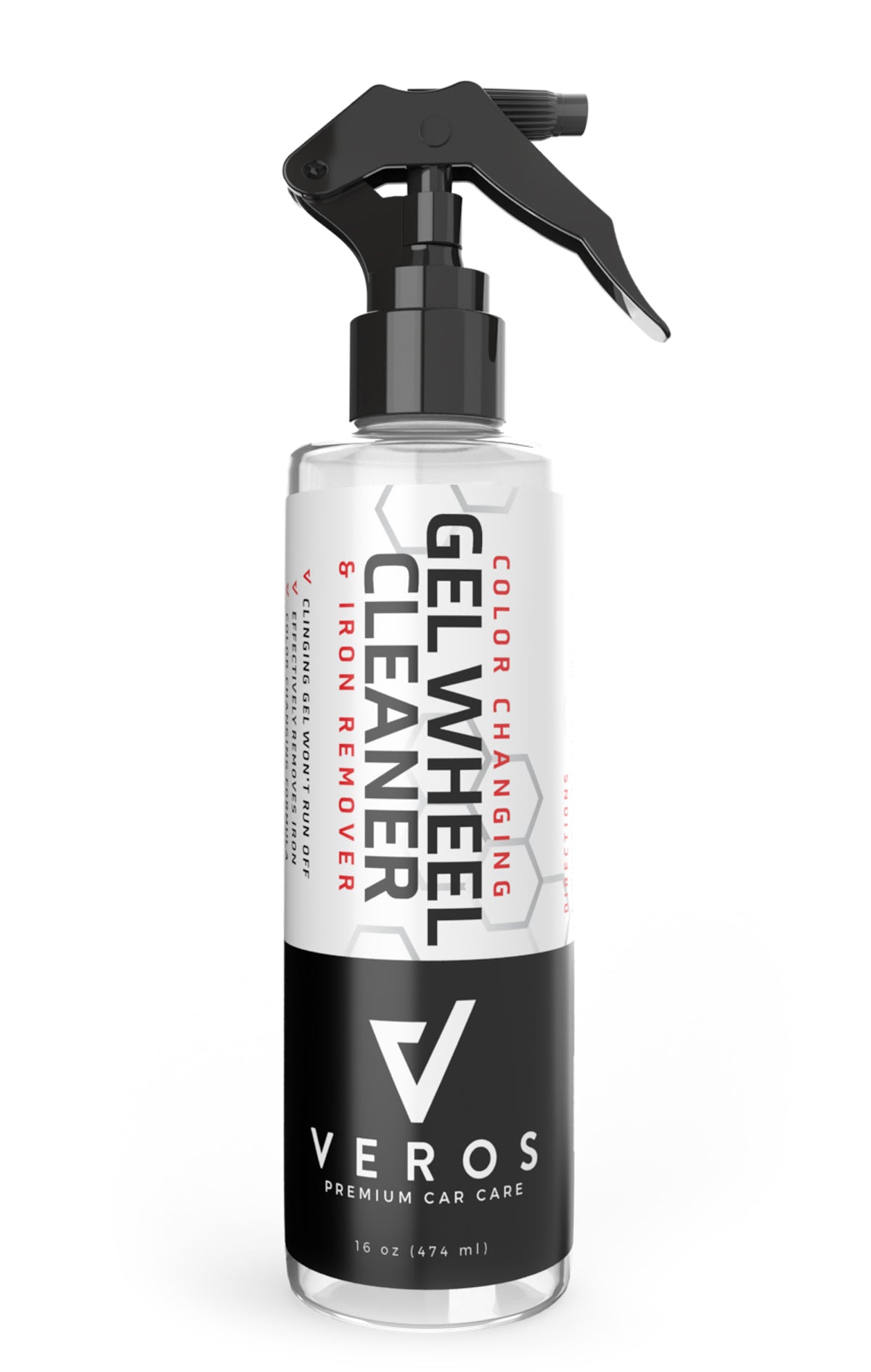 Veros Gel Wheel Cleaner and Iron Remover color-changing wheel cleaner bottle