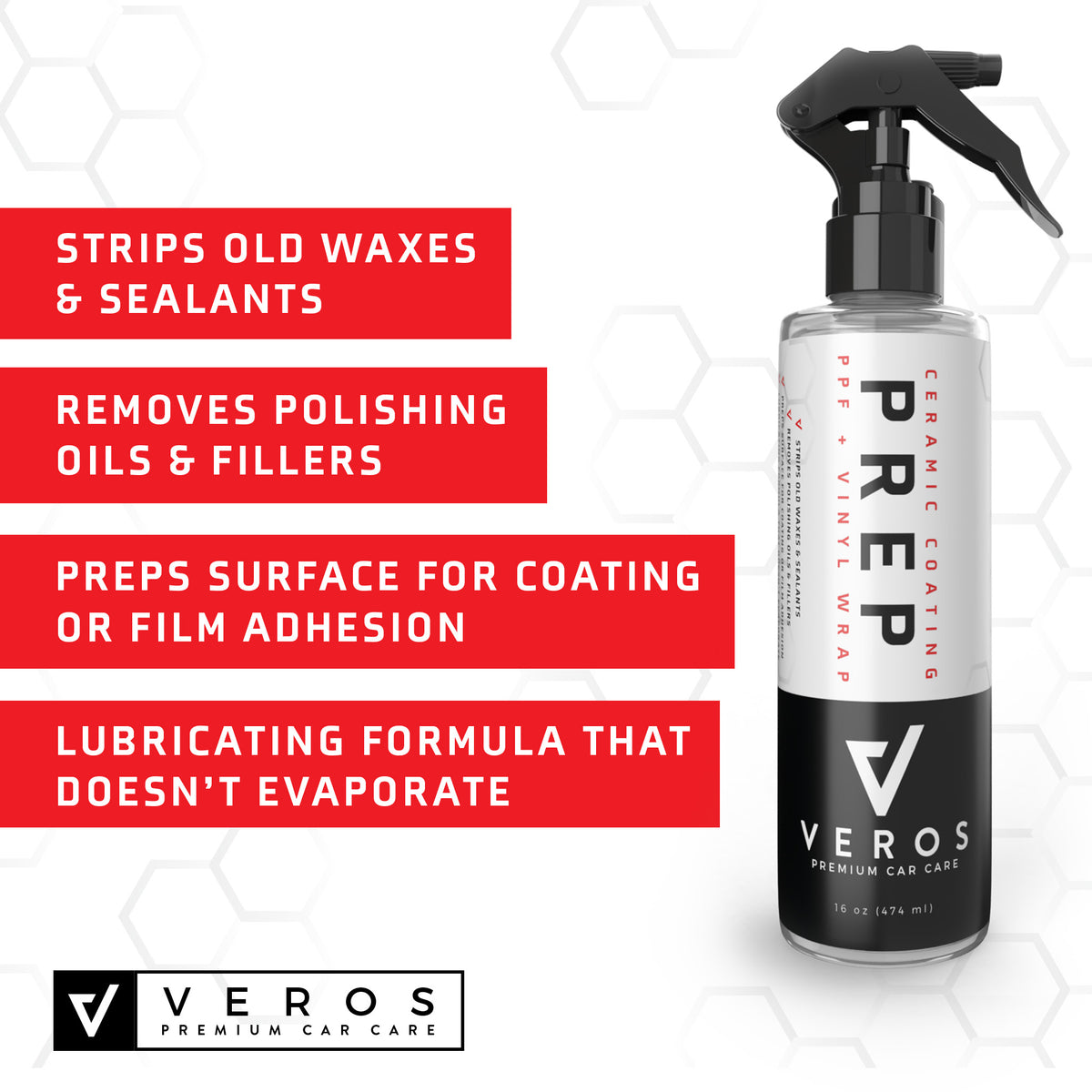 Veros Prep Spray label detail