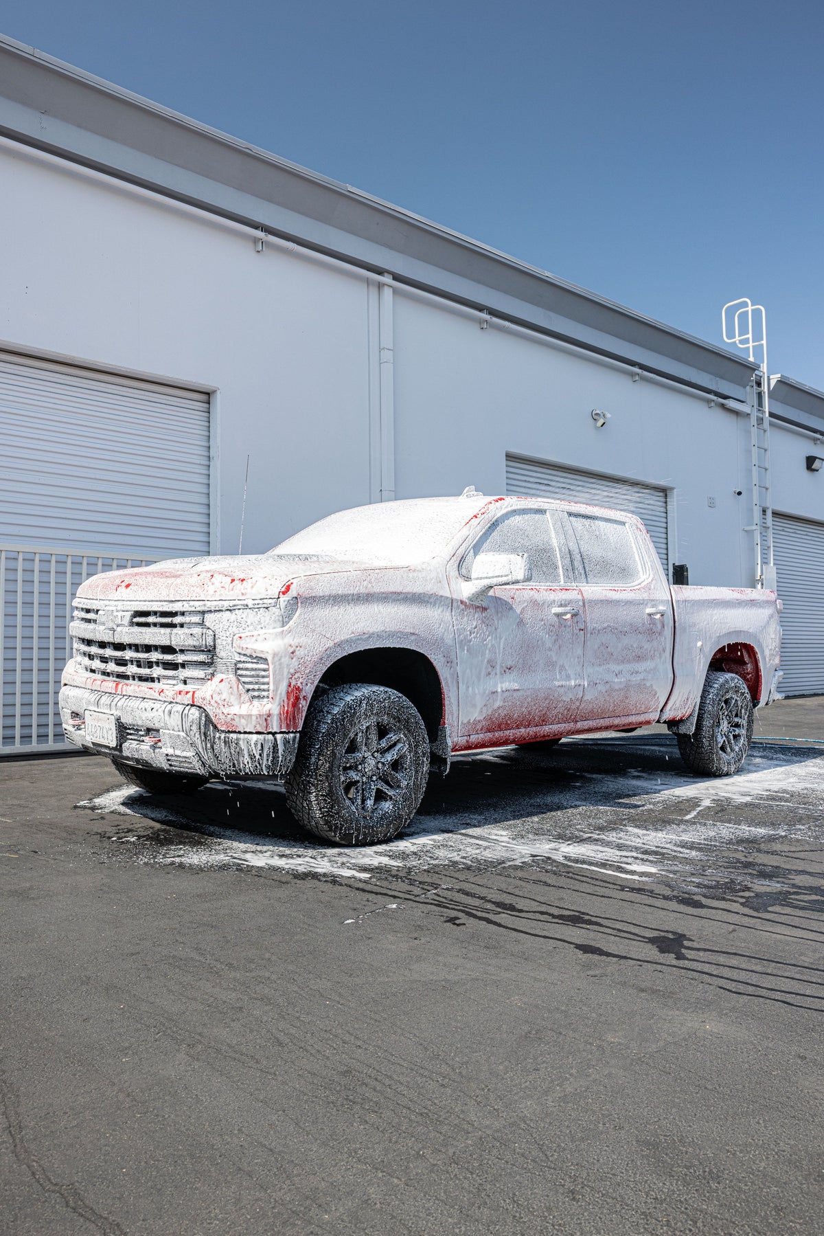 Maintenance Soap wash in progress