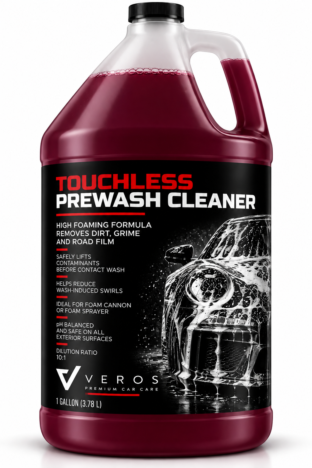 Veros Touchless Prewash Cleaner label detail