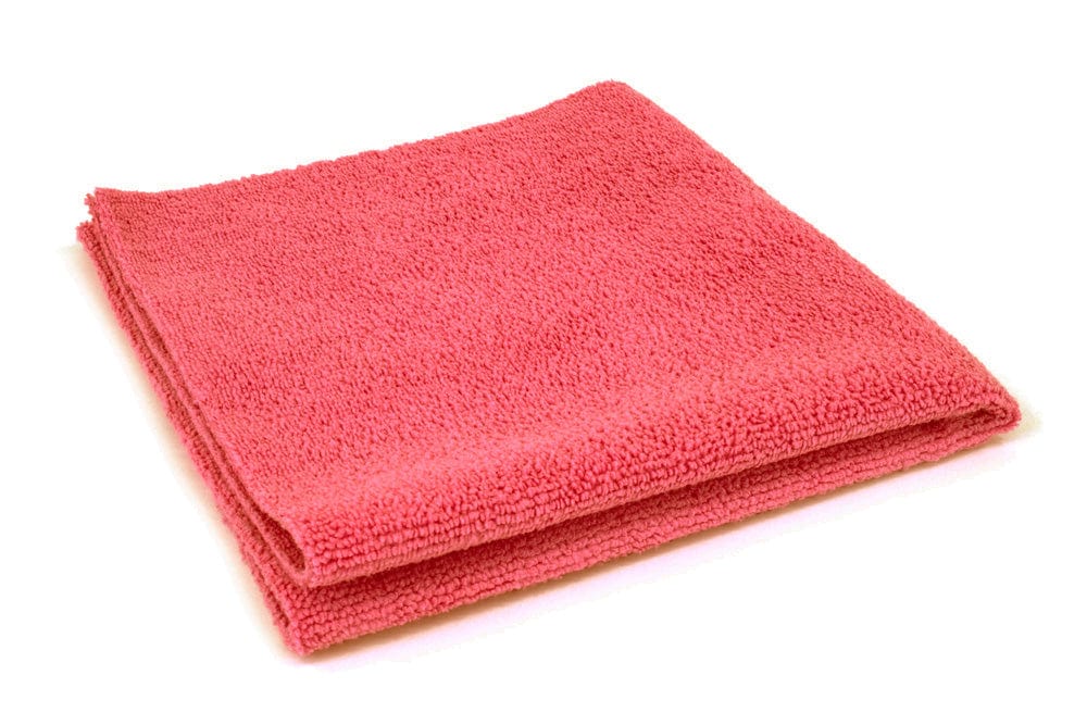 Veros red 390 GSM multi-purpose microfiber detailing towel