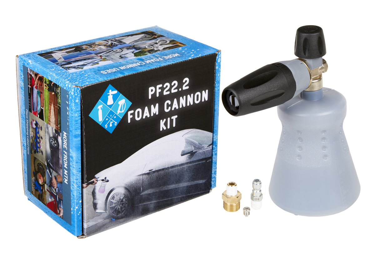 MTM PF22.2 foam cannon bottle and fittings