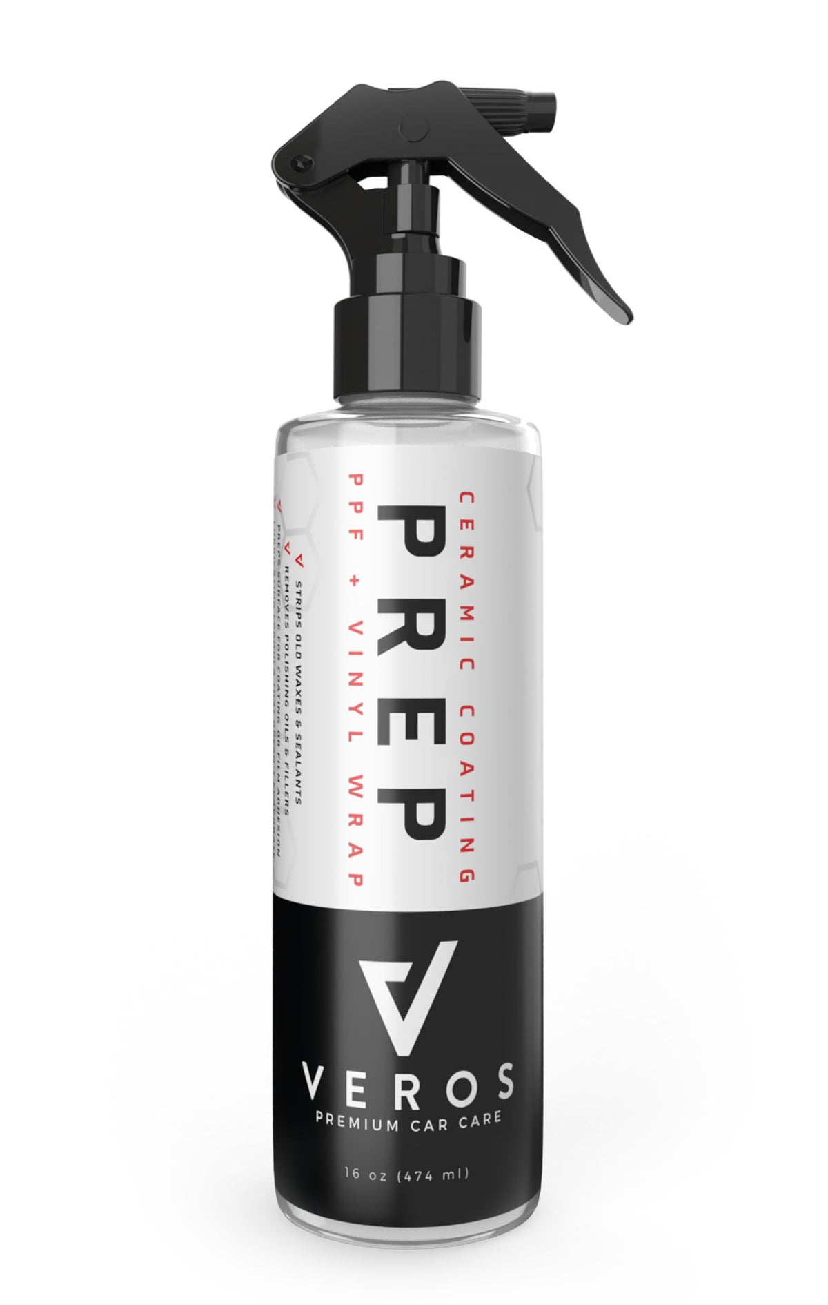 Veros Prep Spray for ceramic coating, paint protection film, and vinyl wrap prep, 16 oz bottle